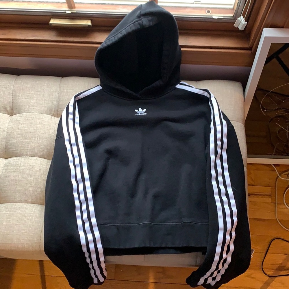 Adidas Sweatshirt Hoodie 3 Stripe Small